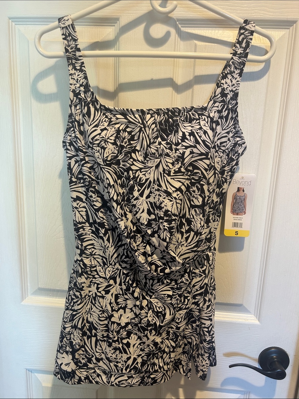 Beyond Control Navy and White swim dress